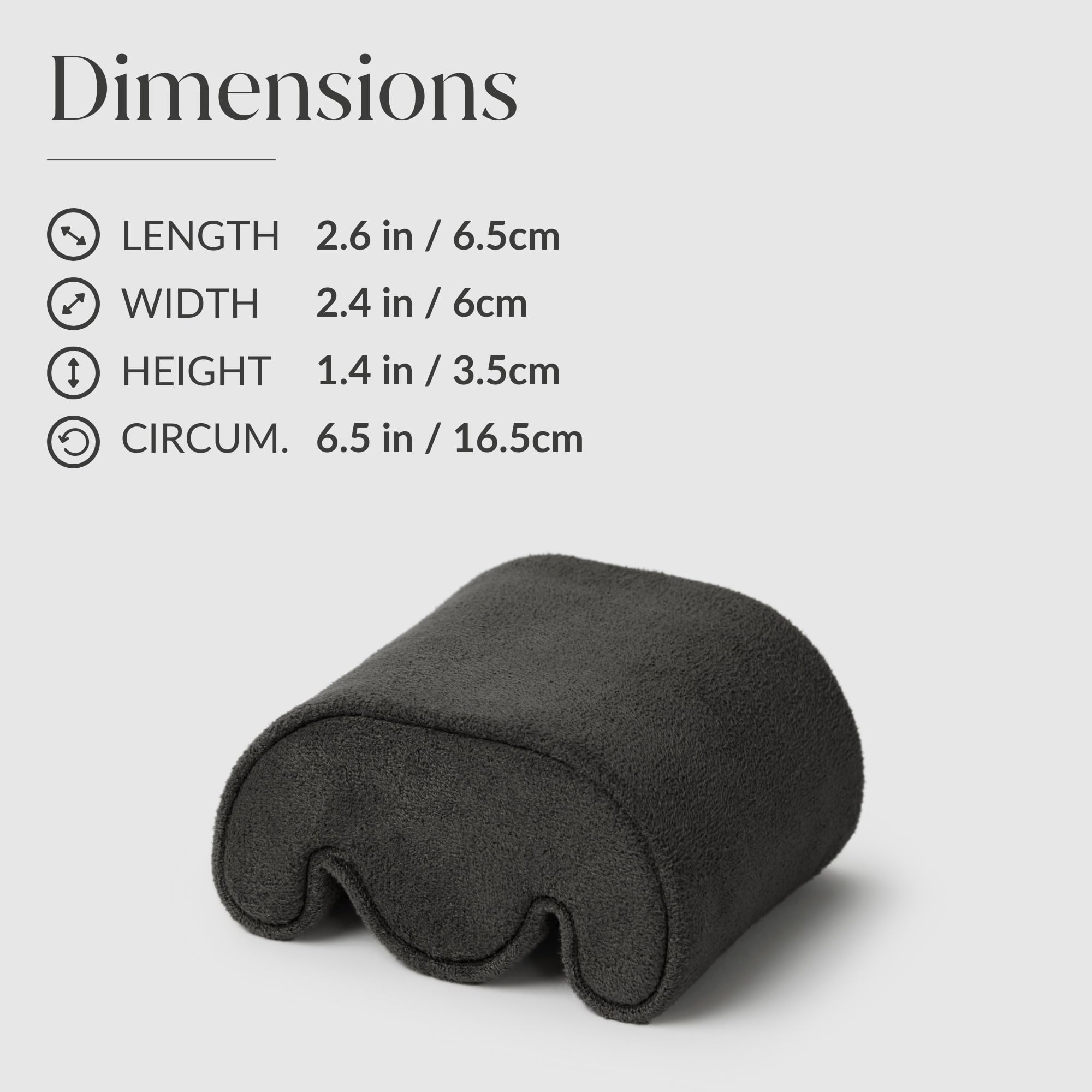 TAWBURY Fraser - Confezione da 6 piccoli cuscini di ricambio per le nostre custodie Fraser in pelle nera, cuscini a forma di "M" progettati per adattarsi a polsi da 14,5 cm a 17 cm (nero/carbone)