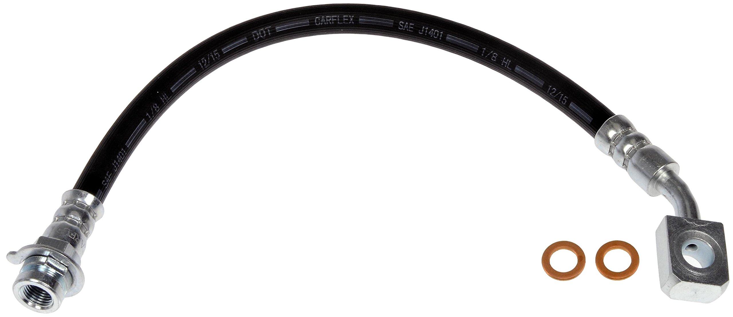 Brake Hose - Brake Hydraulic Hose - Brake Line - This automotive brake hydraulic hose was precision-engineered to match the fit, function and performance of the original brake hose on specific vehicles and positions to ensure safe, long-lasting durability as part of a complete brake repair. - Chevrolet Colorado 2018-15, GMC Canyon 2018-15 - Dorman H622327 Front Driver Side Brake Hydraulic Hose Compatible with Select Chevrolet / GMC Models