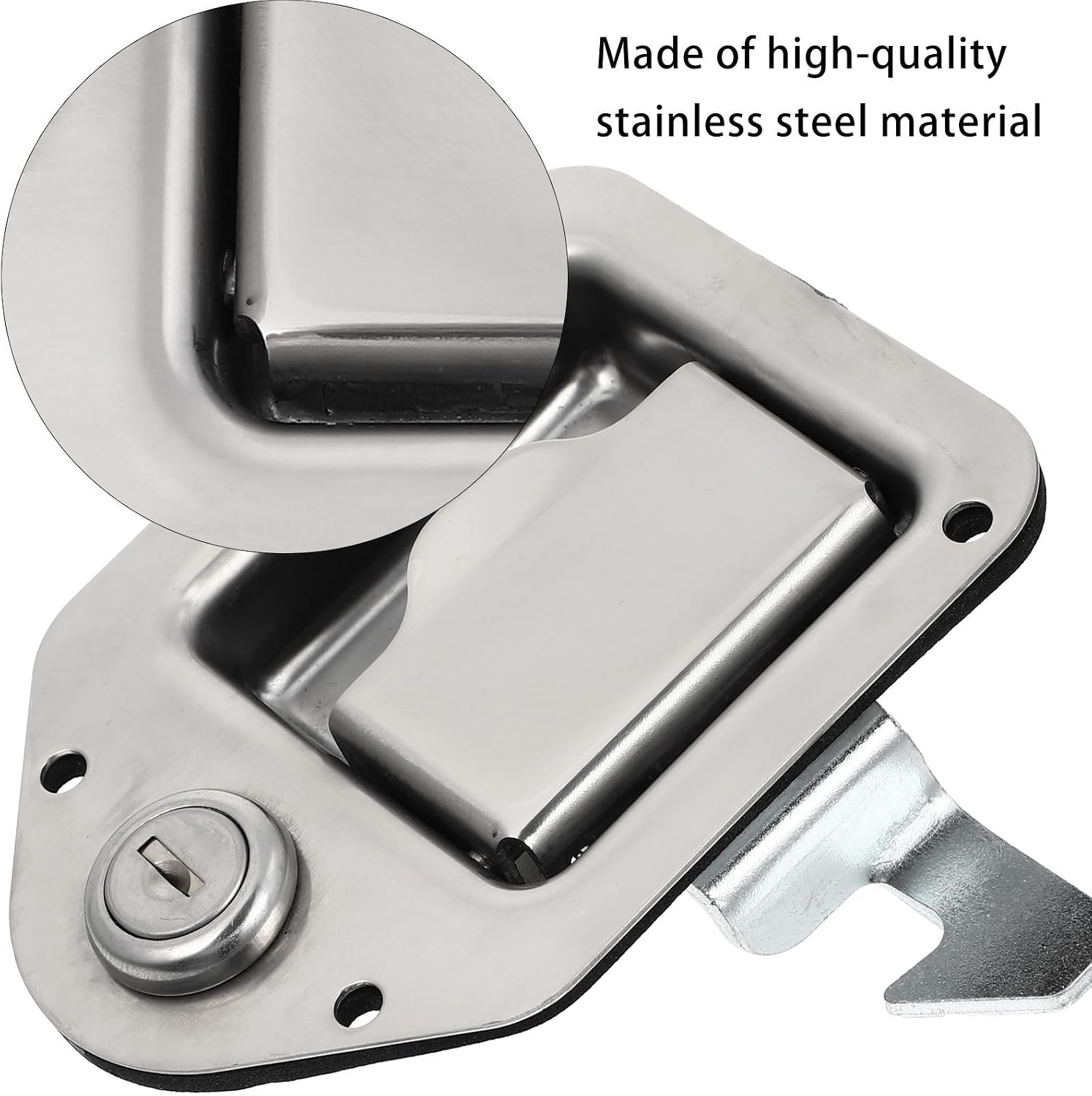 Stainless Steel Rv Door Locks Latch with 2 Keys, Silver