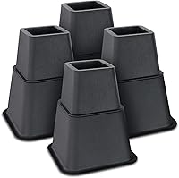 Vista 14 de Vive Bed Risers Heavy Duty (4 Pack - 5 Inch) - Furniture Lifts Risers for Couch, Table, Desk, Chair & Dorm Bed Risers for Bed Frame - Leg Elevator