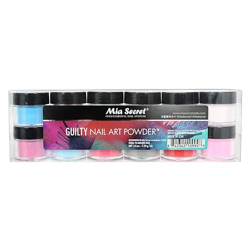 Mia Secret Polvo de arte de uñas - Colección Guilty (12 piezas)..