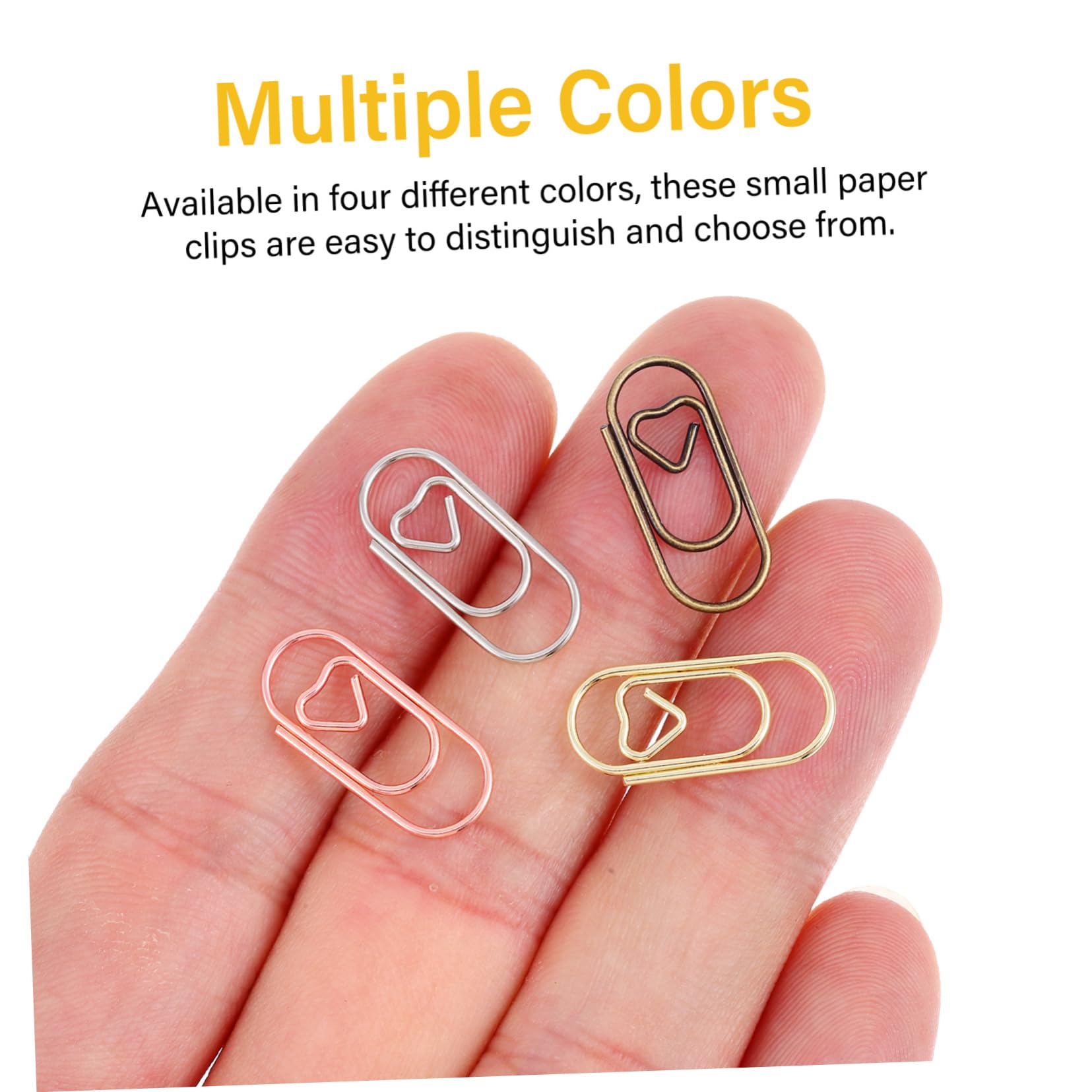 jojofuny 5 Set Mini Love Paper Clip Mini Graffette A Cuore Piccole Graffette Colorate Minuscolo Guidato Carta Forma Mini Fermagli Per Raccoglitori Materiale Scolastico Metallo 200 Pezzi * 5