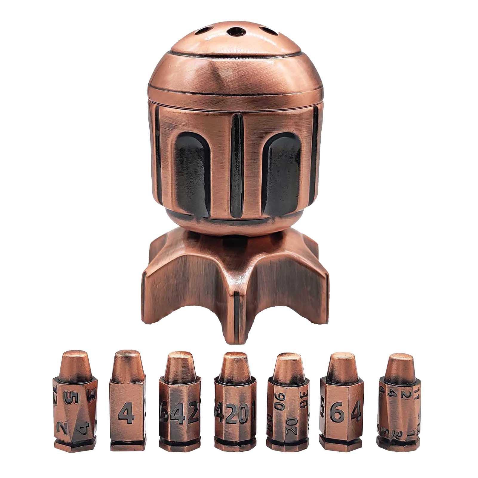 Bullet Dice Set, Revolver Dice Set, Polyhedral Dice Holder, Metal Dice Set, Dice for Gamers, Revolver-Themed Dice, Dice Holder Case, Chinese New Year Dice, Valentine's Day Gift