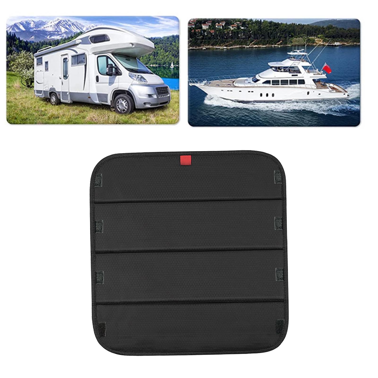 Shiwaki RV ウィンドウシェード スカイライトシェード 車用サンルーフ サンシェード カバー 天窓遮光カバー 折りたたみ式 オックスフォード 日焼け防止 ルーフベントカバー 防水 ピクニック用 ルーフベントカバー キャンパー トラベル トレーラー用