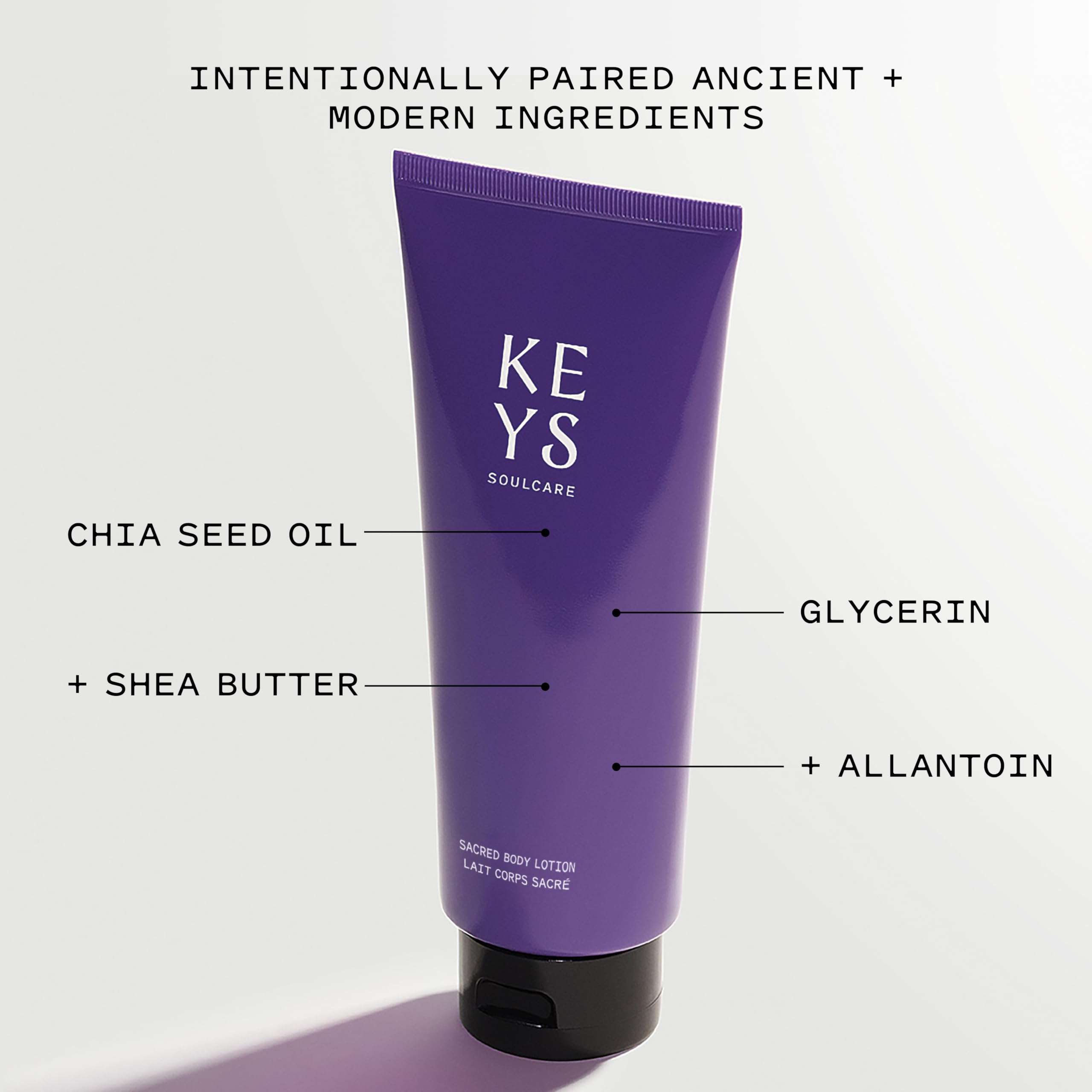 Keys Soulcare Sacred Body Lotion, Absorbs Quickly With Glycerin, Leaves Dry Skin Feeling Soft, Hydrated & Moisturized, Lightweight, Non-Greasy Feel