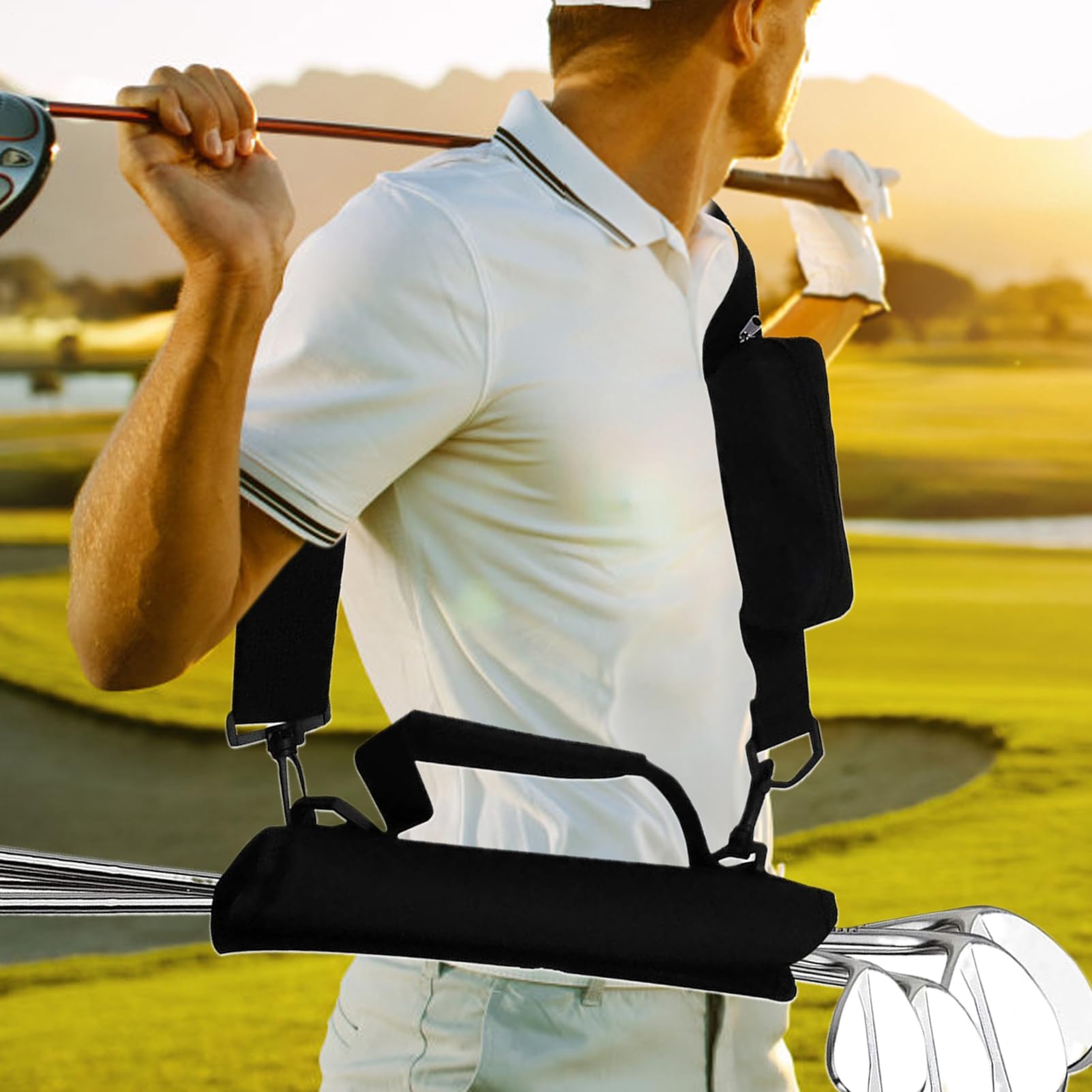 Borse per Mazze da Golf,Borse Trasportabili - Impermeabile Pieghevole Contiene 8-10 Mazze per Allenamento Sportivo