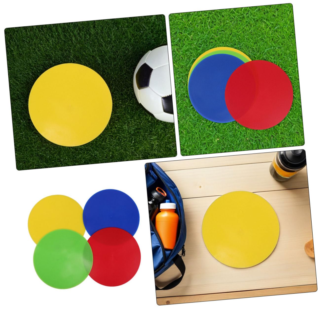 8 Stück-Pack Sportmarkierungspunkte 23cm aus PVC für Fußballtraining