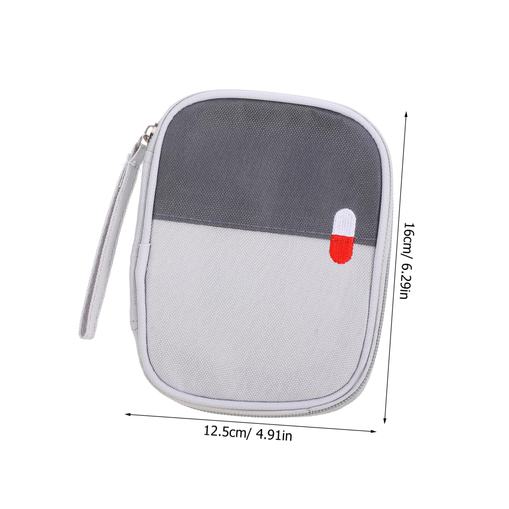 FELTECHELECTR Mini Portable Medicine Bag Travel First Aid Kit Oxford Cloth Empty Storage Bag