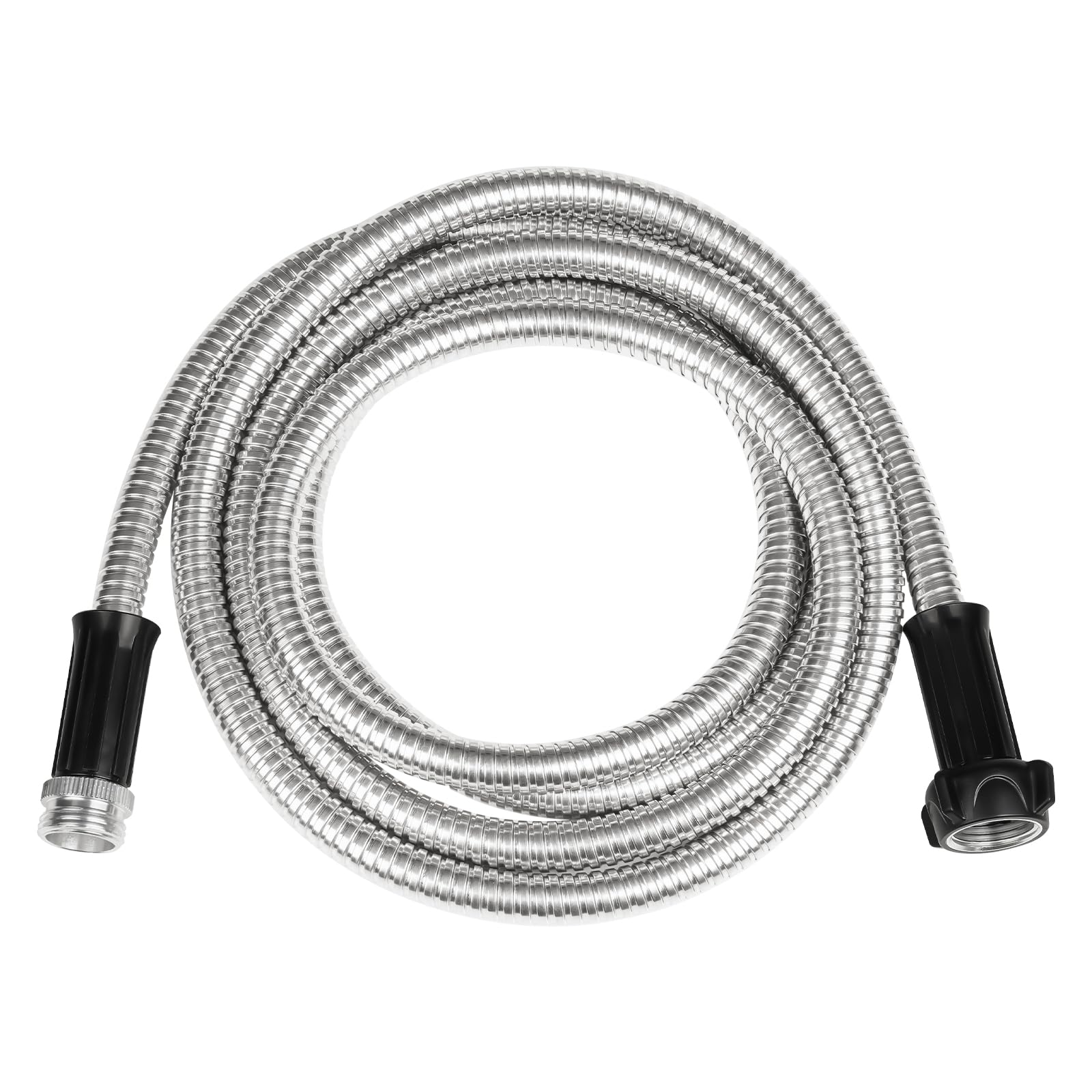 Photo 1 of Ainpota Metal Garden Hose 125ft Heavy Duty Stainless Steel Water Hose with Sprayer & Metal Fittings Flexible Lightweight Hose Puncture Proof Hose for Yard, Outdoors, Rv