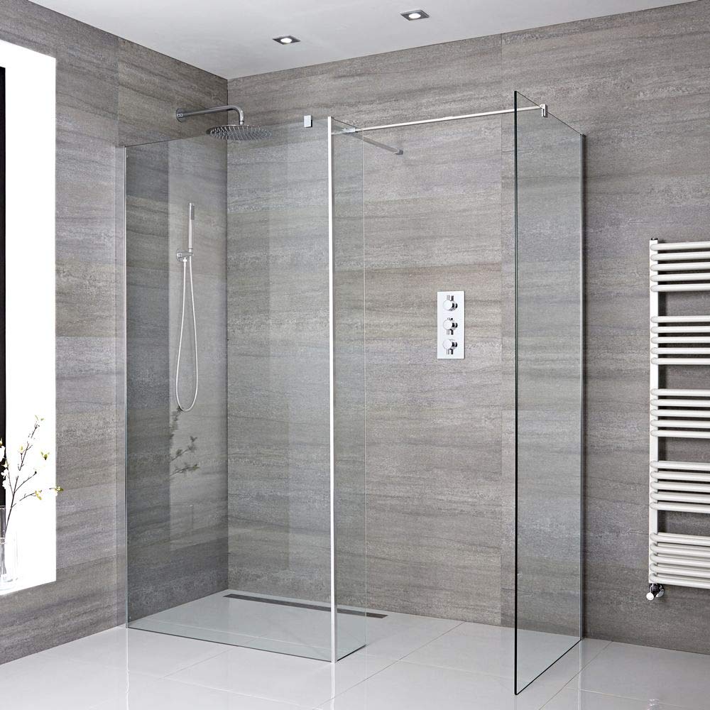 Buy Milano Portland Corner Walk in Wet Room Shower Enclosure with