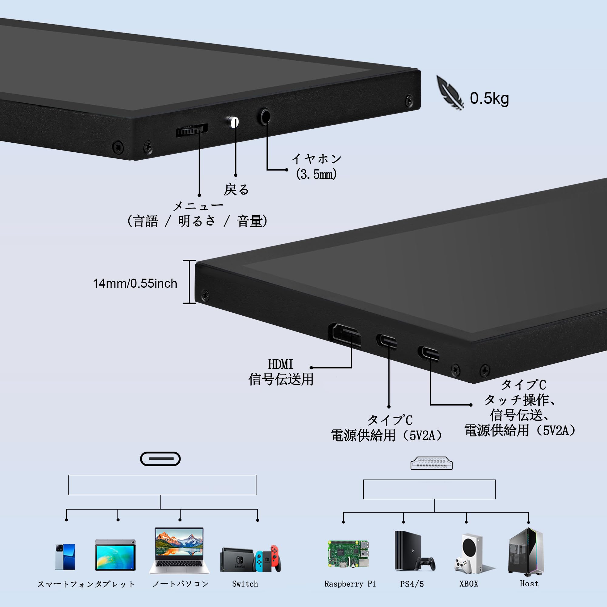モバイルモニター 12.3インチ バータイプ 横長 51ADL-vsnuL._AC_UL210_SR210,