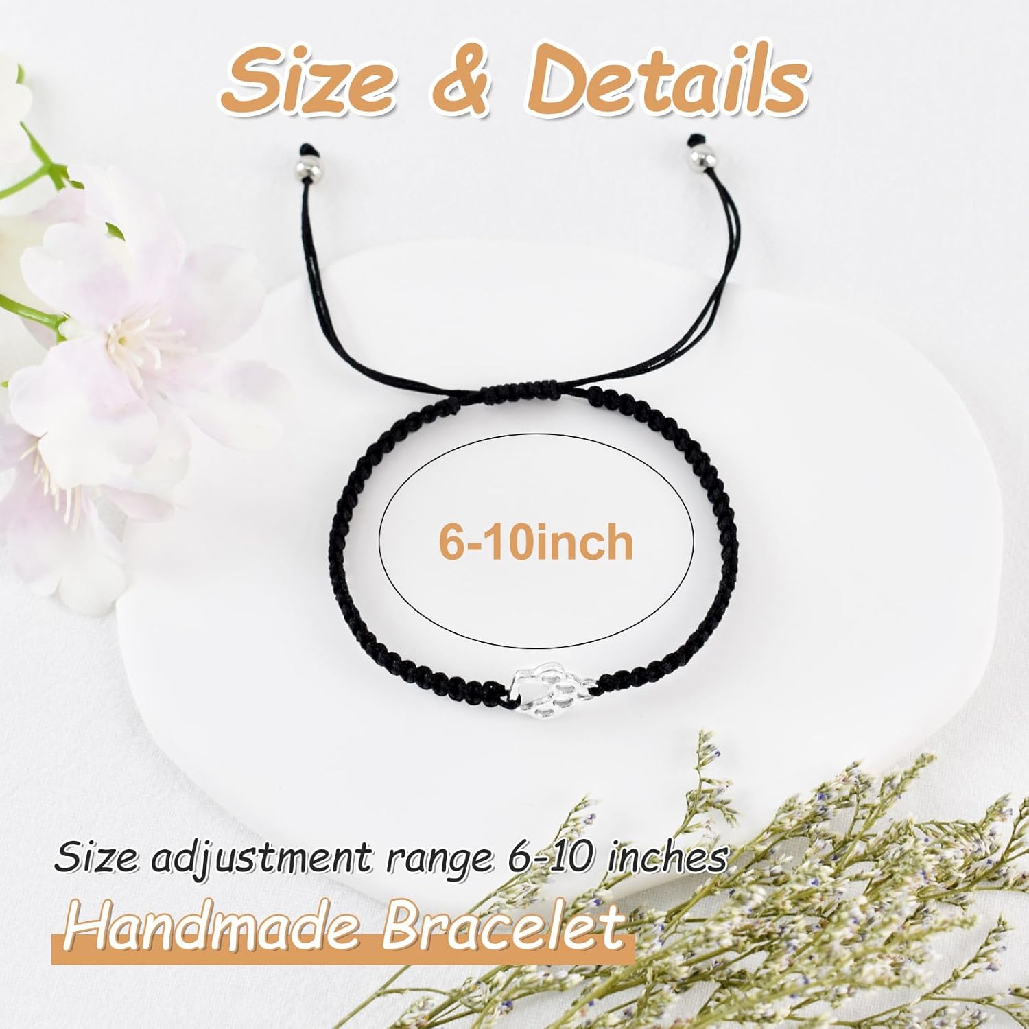 2 Pcs Dog Memorial Bracelets Gifts for Loss of Dog Sympathy Gift, Paw Print Friendship Bracelet Dogs Passing Away Sympathy Gifts for Cat & Dogs Lover Son Men Women Daughter - Image 3