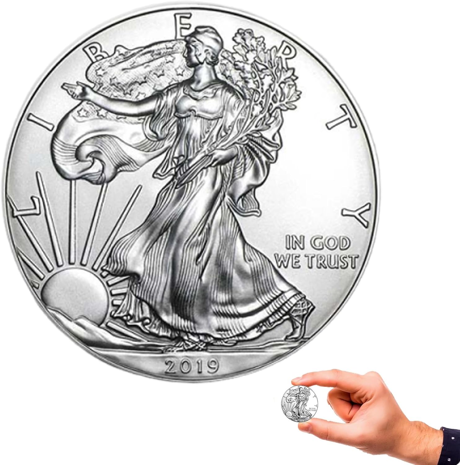 [KEWEIYASW] 2019年自由の女神チャレンジコイン、ウォーキング・リバティ・ハーフドル・プライベートミント通貨