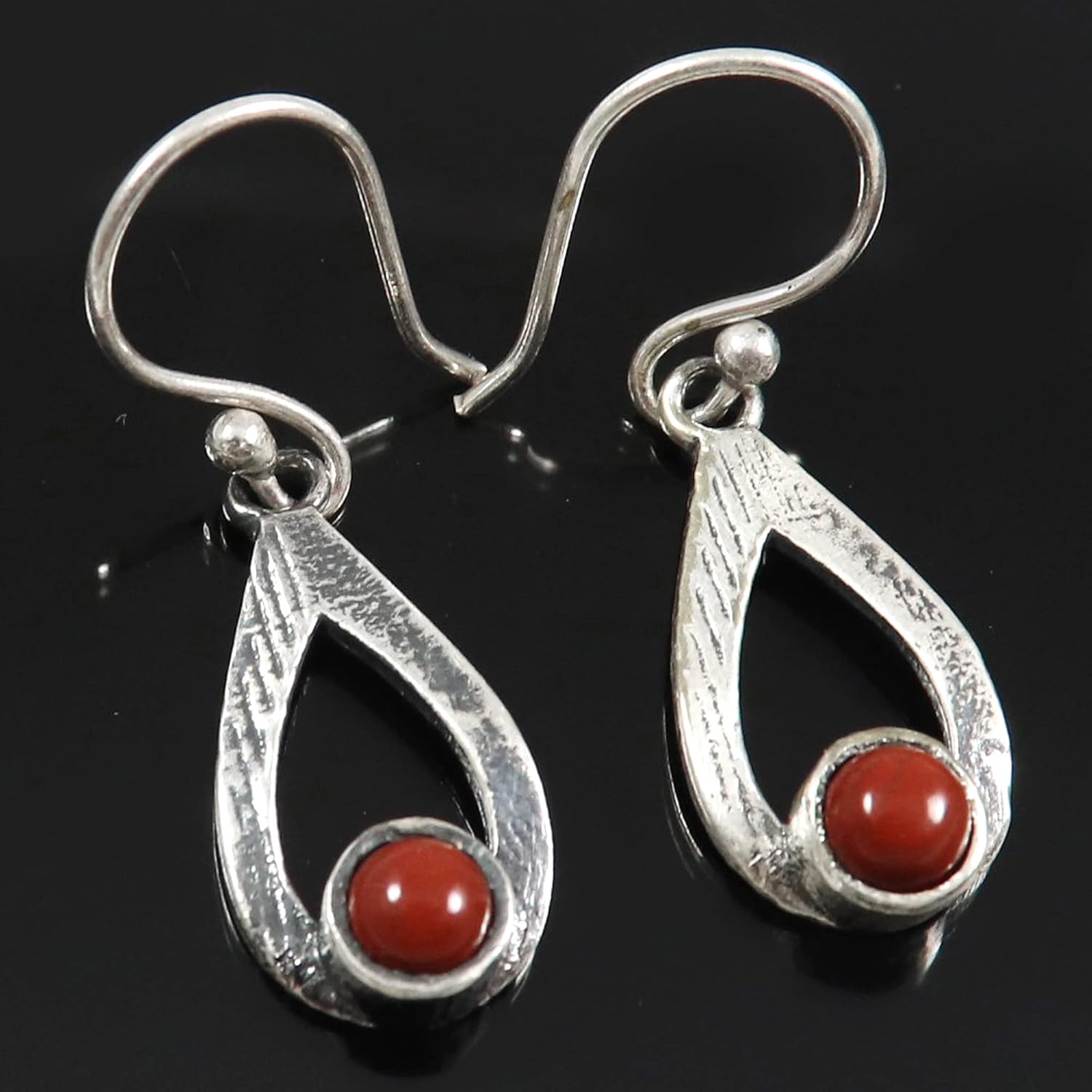 Red Jasper Drop/Dangle Earring Solid 925 Sterling Silver Gemstone Earring GTER124B