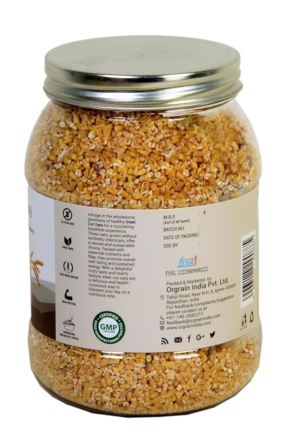 Orgrain India Avena Steel Cut, 22.92 oz, 100% Integral Orgánica miniatura 3