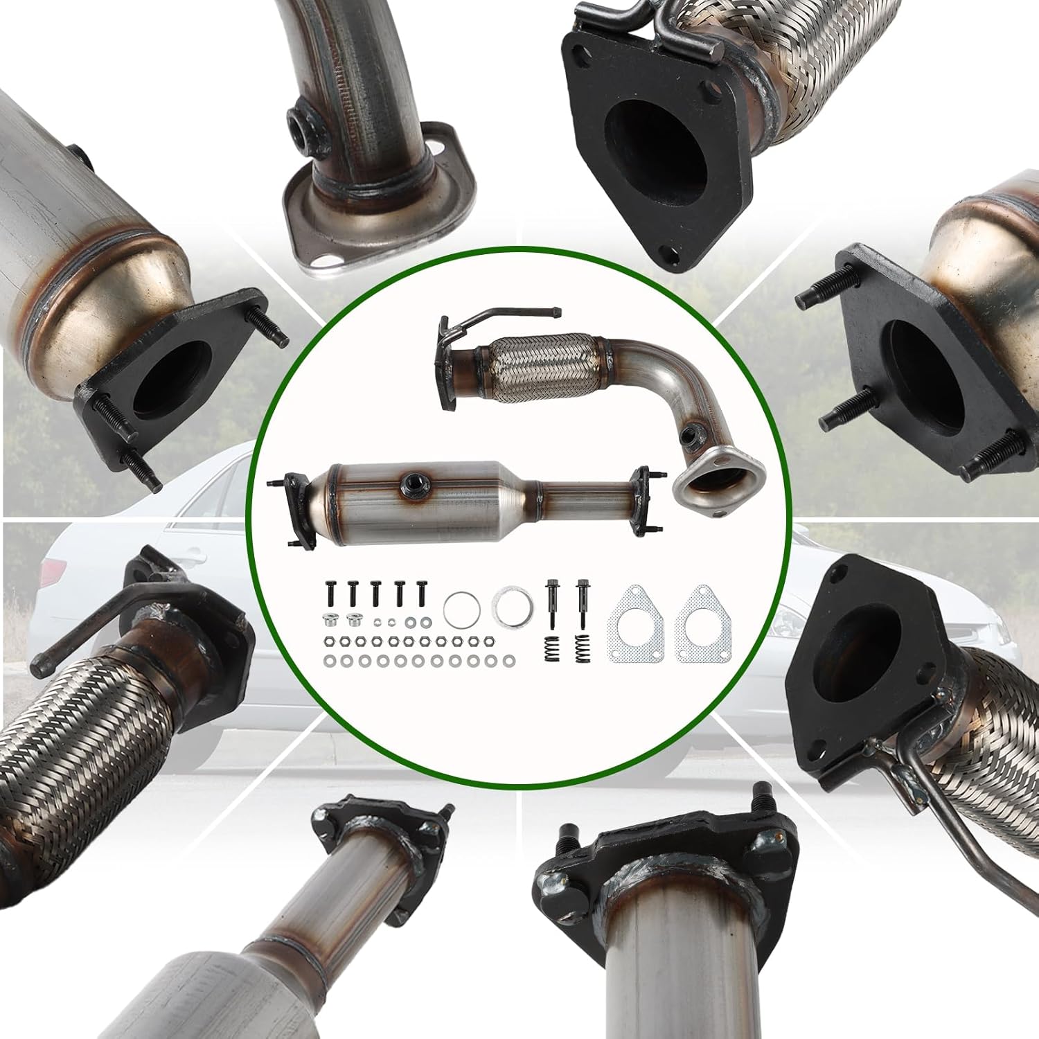 Front Flex Pipe & Catalytic Converter Replacement for Honda Accord 2003 2004 2005 2006 2007 2.4L Catalytic Convertor 16299 52349