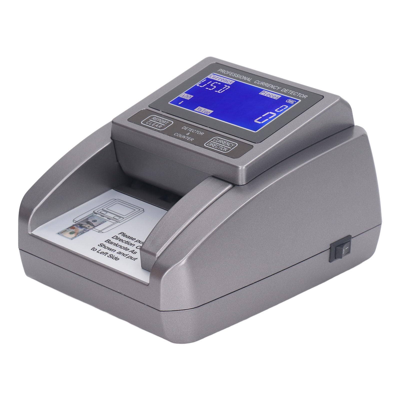 Contasoldi, Contabanconote Ad Alta Efficienza Ampio Display a LED con Girante Ampia Applicazione 100-240 V per Negozi (Spina europea)