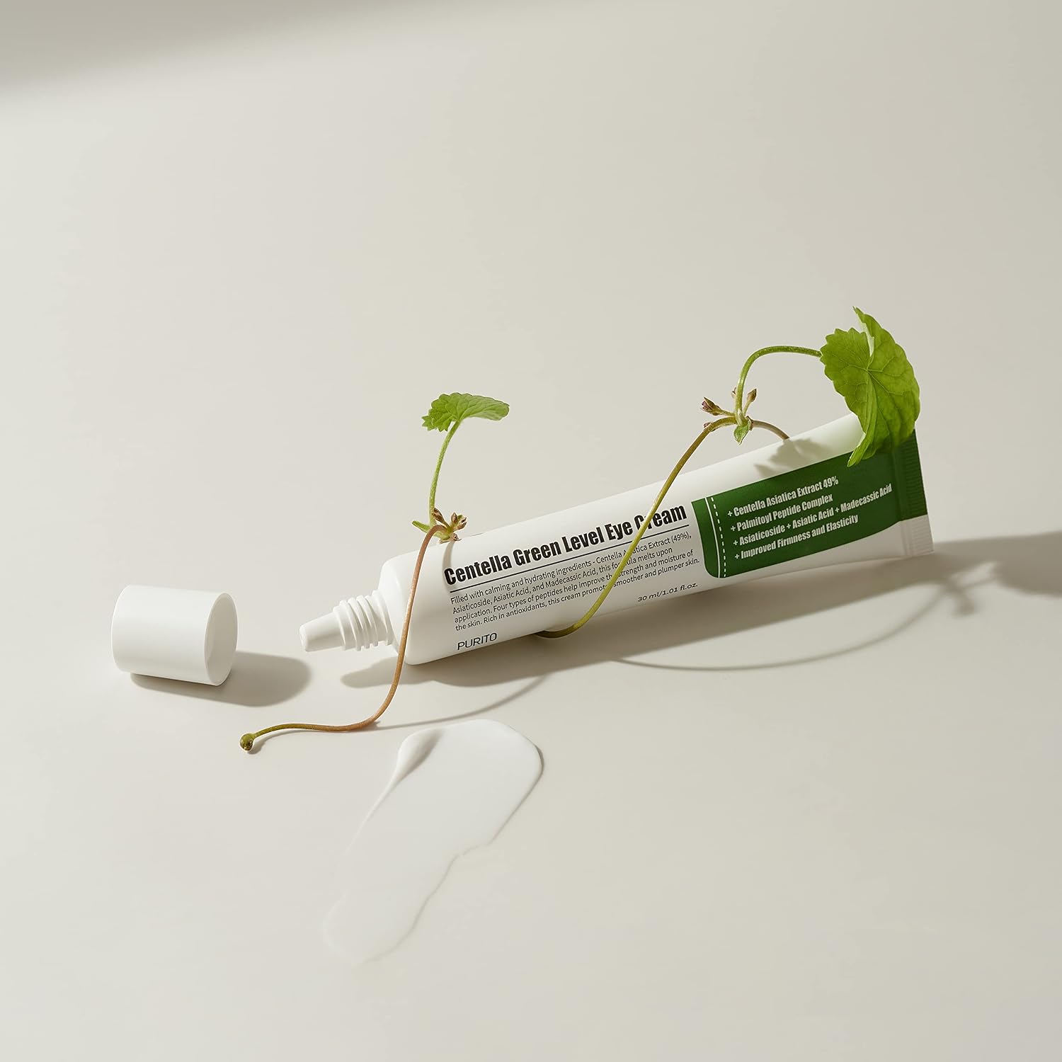 PURITO Centella Green Level Eye Cream /1fl.oz/Dark Circles/Around Eyes/Wrinkles/Puffiness that Reduces Eye Bags, Fine Lines