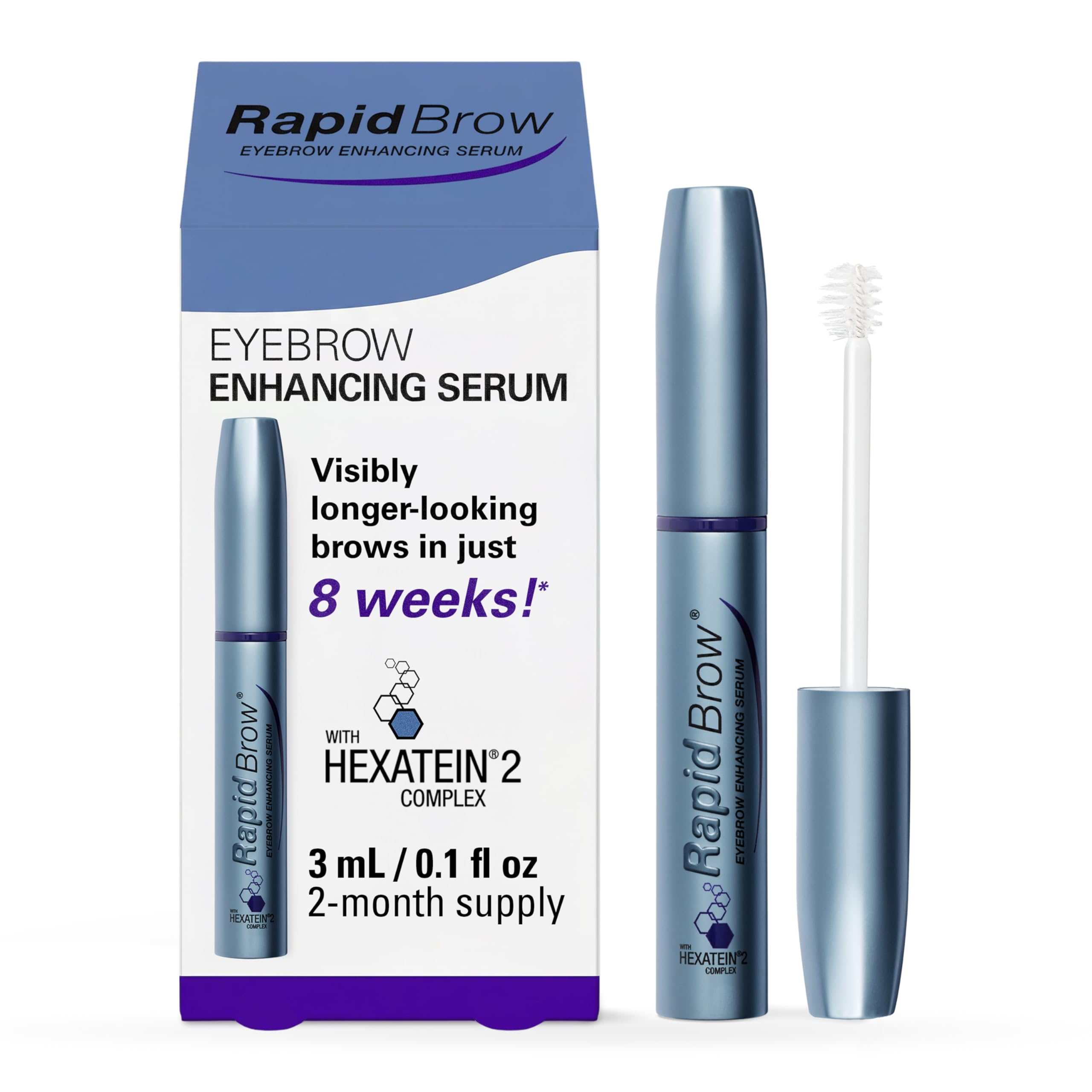 rapidBrow Eyebrow Enhancing Serum 3 mL - Hydrating Hair Serum for…
