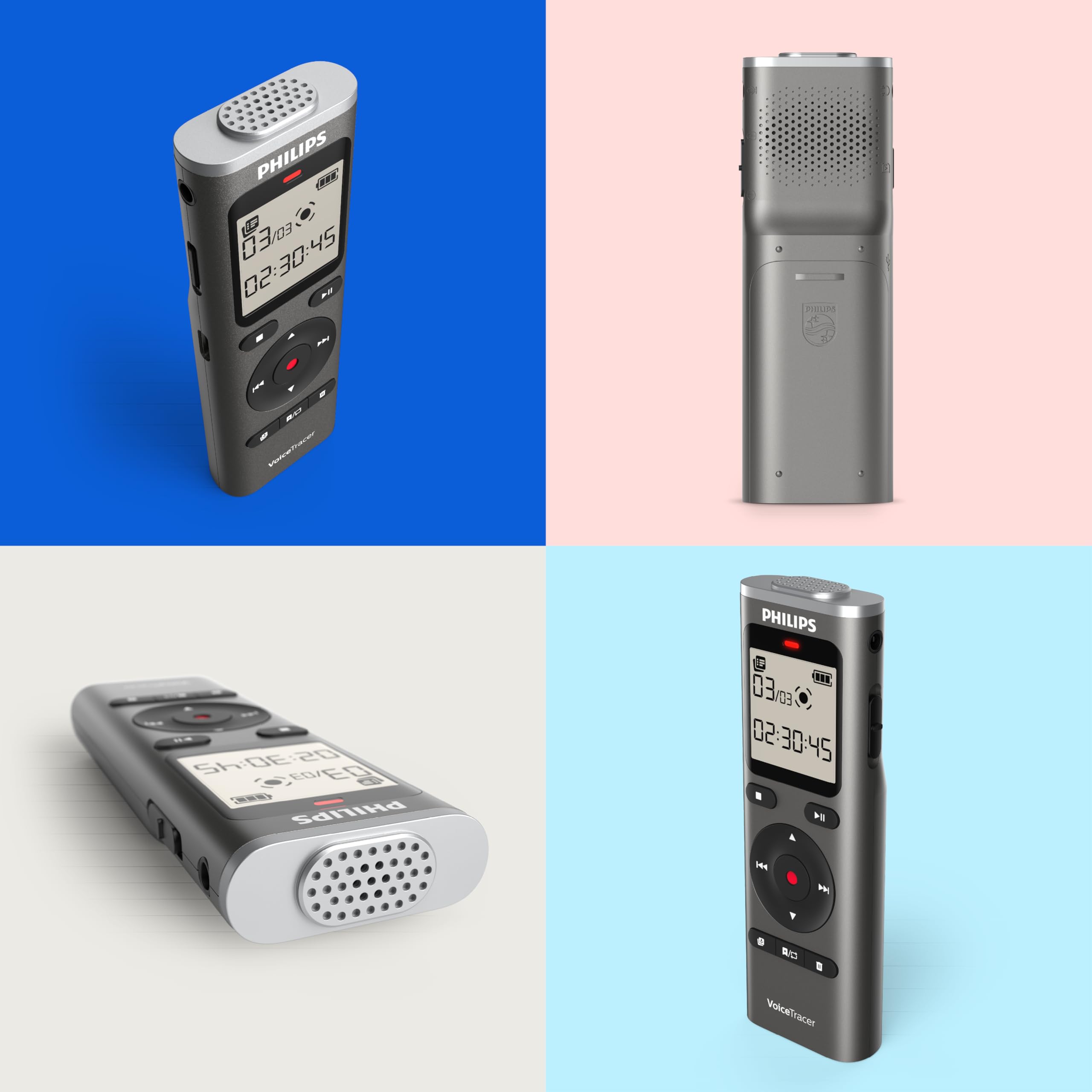 Philips DVT1170 VoiceTracer, enregistreur Audio, 8 Go, Fente pour Carte Micro SD