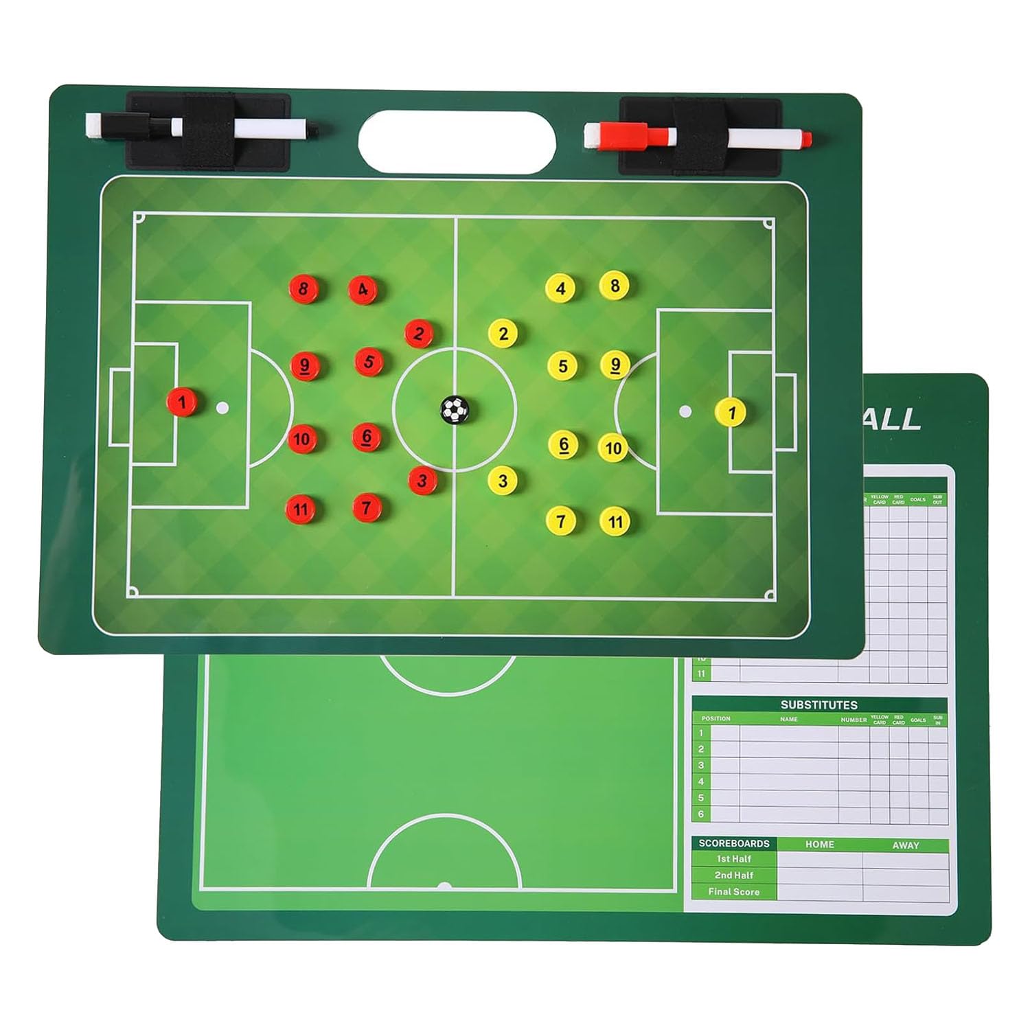 Misamo Magnetic Soccer Clipboard per Allenatore, per Tecniche di Strategia e Schemi di Gioco
