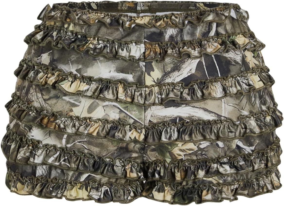Verdusa Women's Camo Booty Shorts Going Out Bloomers Low Waist Layered Ruffle Mini Shorts Y2k Rave Outfits - Image 7