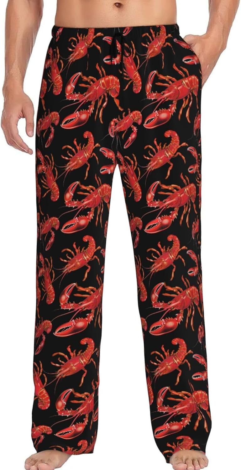 Men's Pajama Pants Pjs Bottoms With Pockets Sleep Lounge Pants For Men
