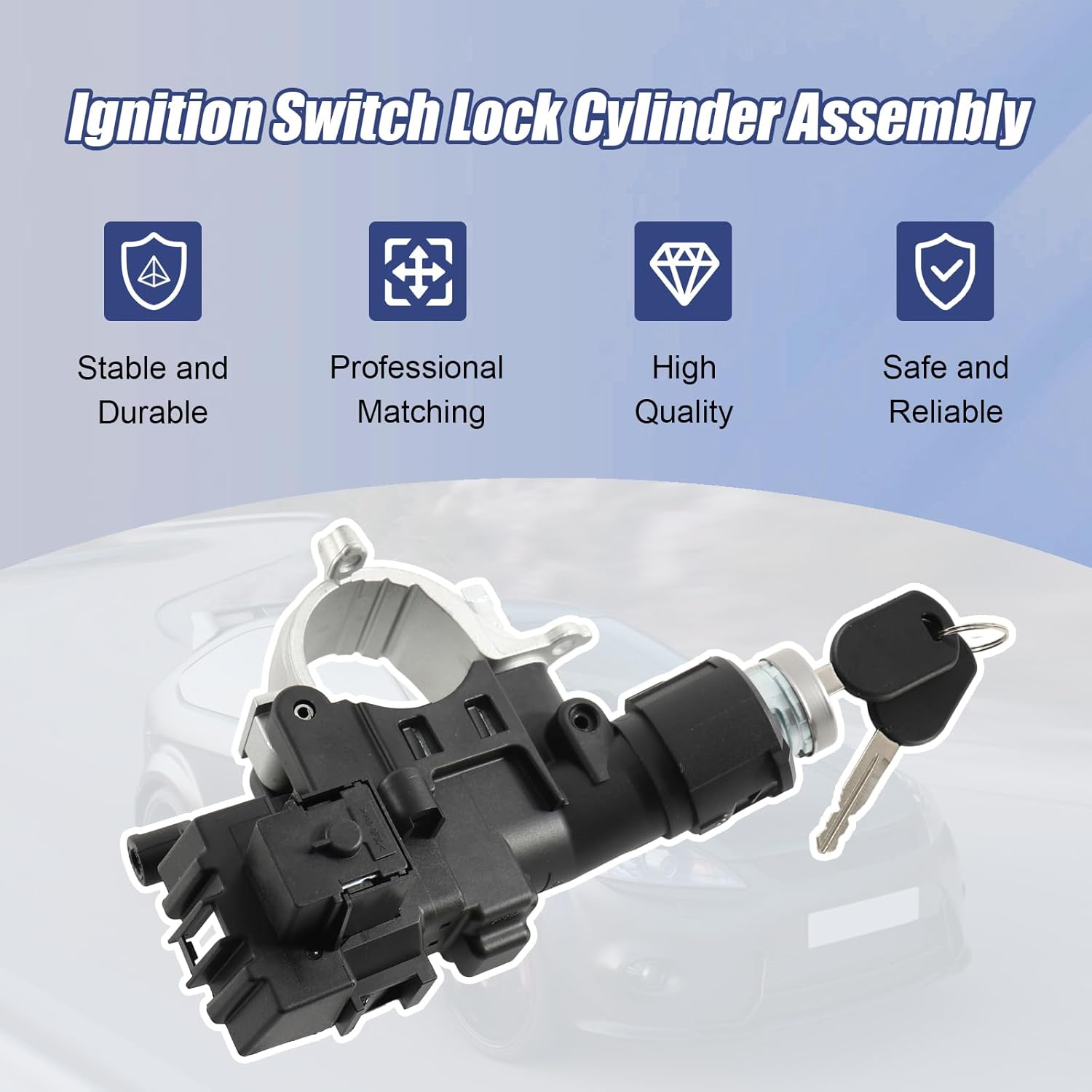 989-019 Ignition Switch Lock Cylinder Assembly with 2 Transponder Keys for Ford Escape 2008-2012 for Ford Focus 2009-2011 for Mazda Tribute 2008-2011 for Mercury Mariner 2008-2010 Replaces 9L8Z-3511-A