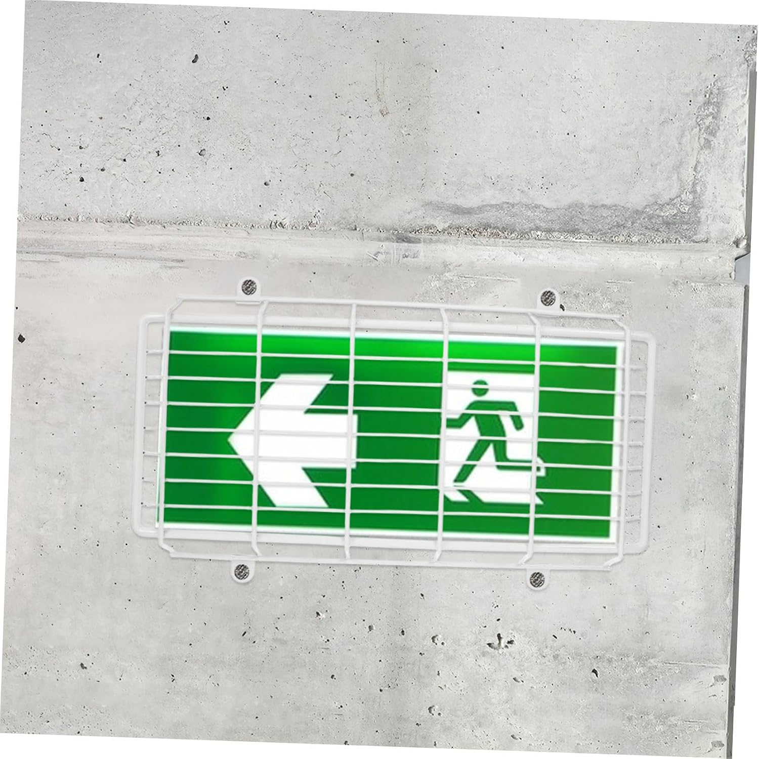 Protective Cover Wall Guard for Emergency Lights Wire Protector for Exit Signs Metal Cage for Public Safety