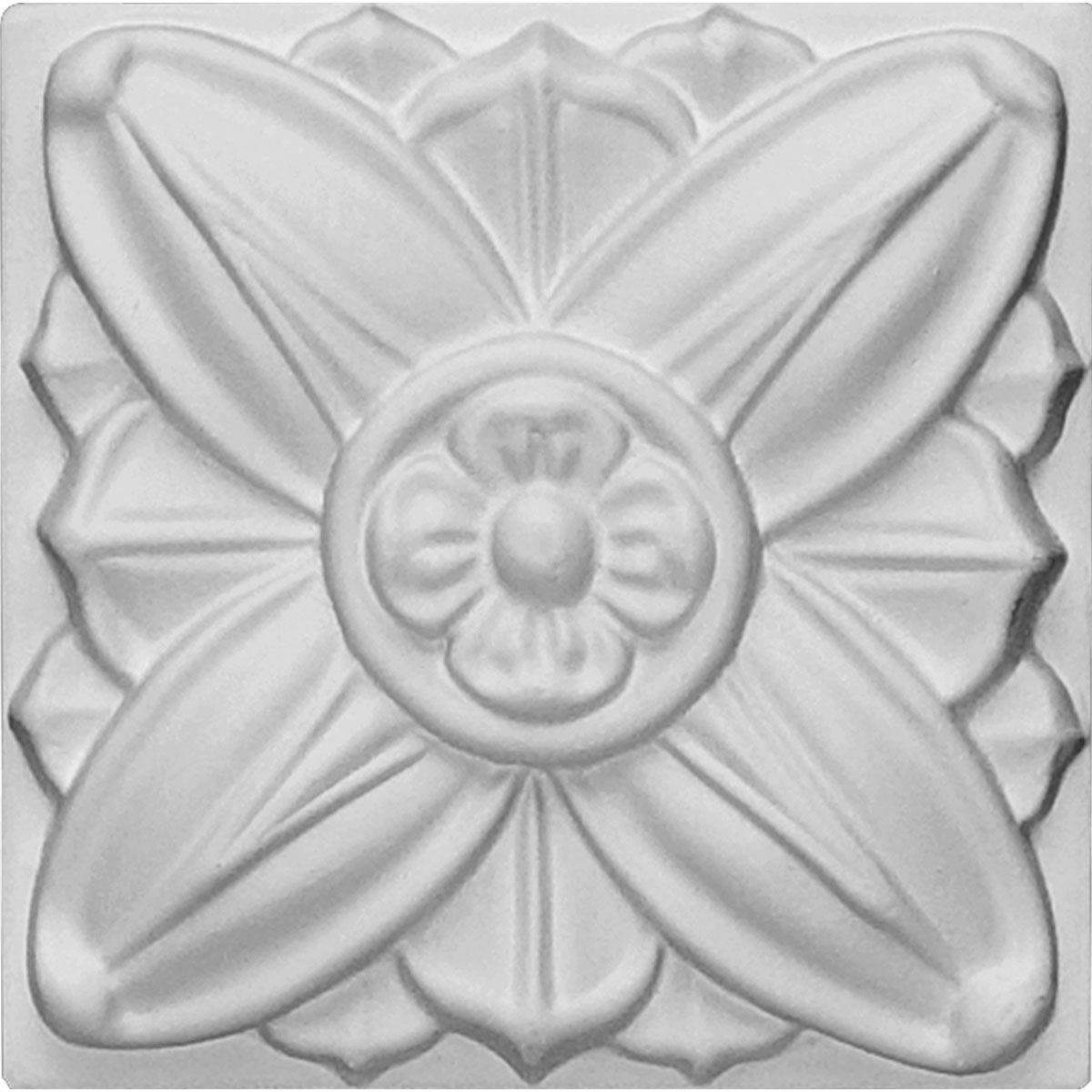 Rosette carrée Fairfax Ekena ROS08 x 08FA bloc de coin pour moulure de porte