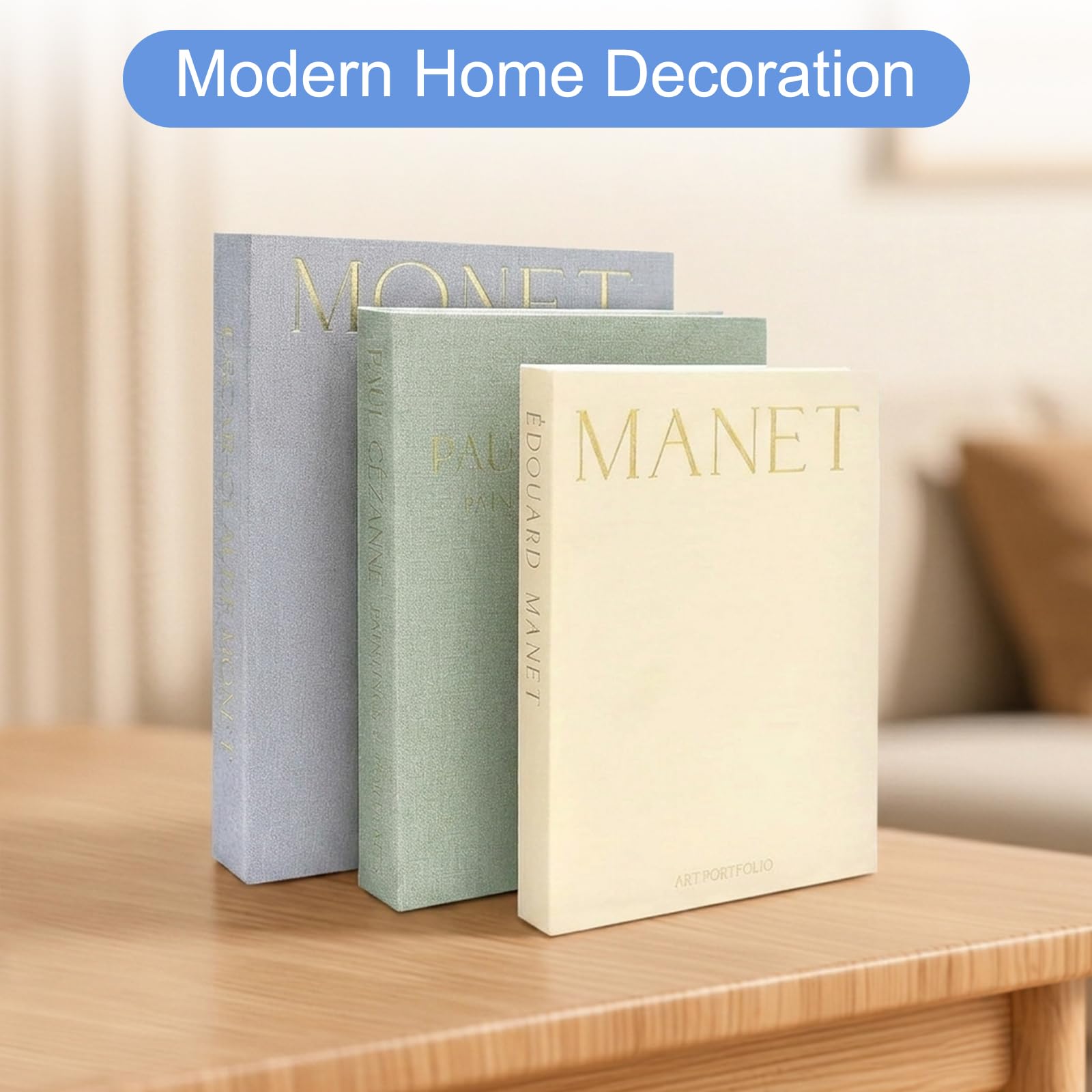 3 libri decorativi con spazio nascosto, scatola per libri con chiusura magnetica, libri decorativi, impilabili l'uno sull'altro e design Nesting, contenitore per tavolino da caffè, scaffale, ufficio e