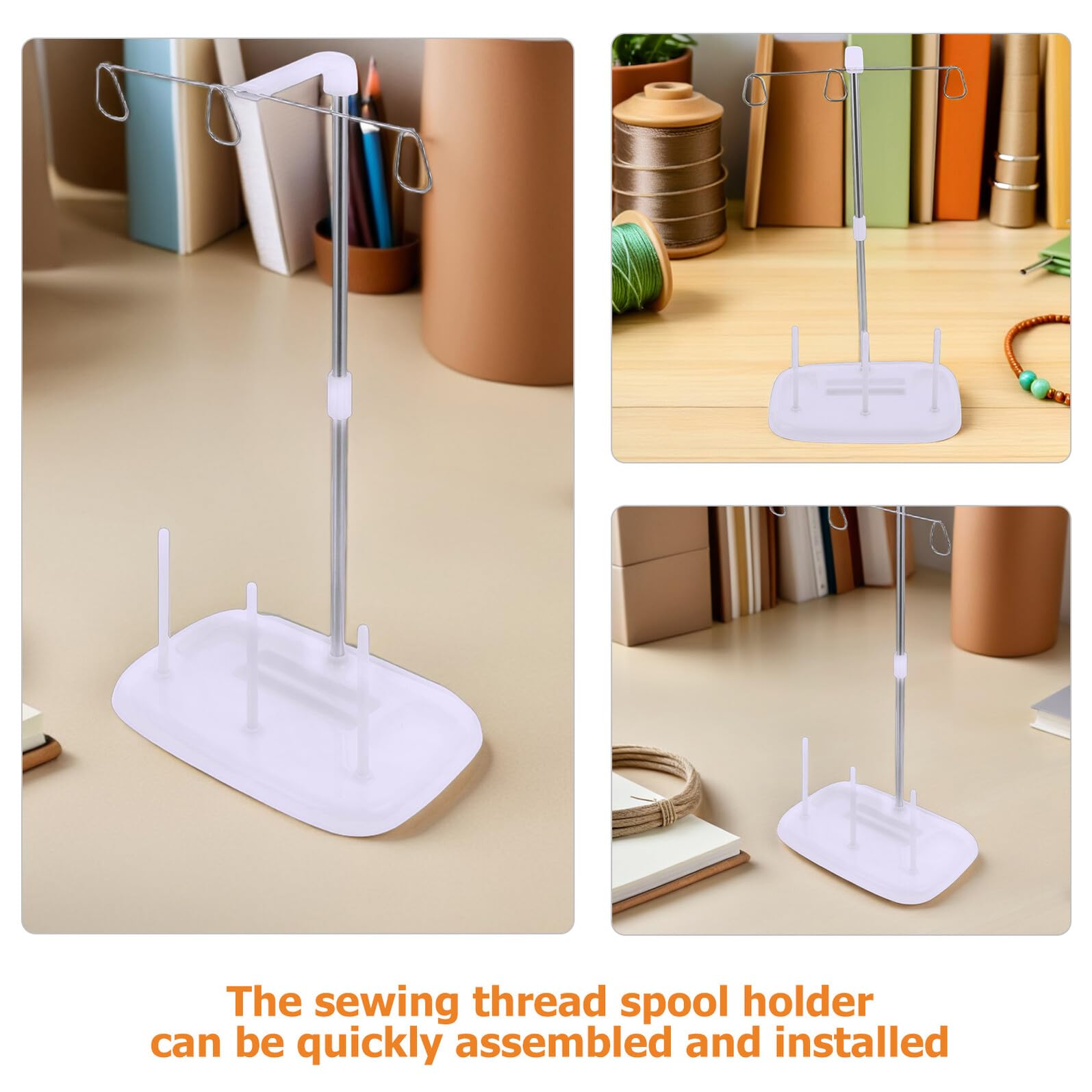 Hohopeti 4piezas Bastidor de Hilo de Bordar Portacarretes de Coser Soporte para Carretes de Hilo Organizador para Máquina de Coser Unidades para Proyectos de Bordado Casa