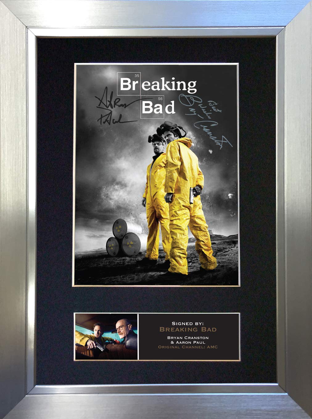The Autograph Collector Silver Breaking Bad Signed Autograph Mounted Photo Reproduction Print A4 Very Rare (297 X 210Mm) #362 ( Frame)