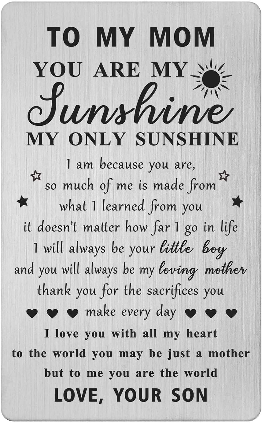 FALOGIJE Mom Gifts From Son, Remember I Love You Mother Keychain, Mom Valentines Day Gift From Son