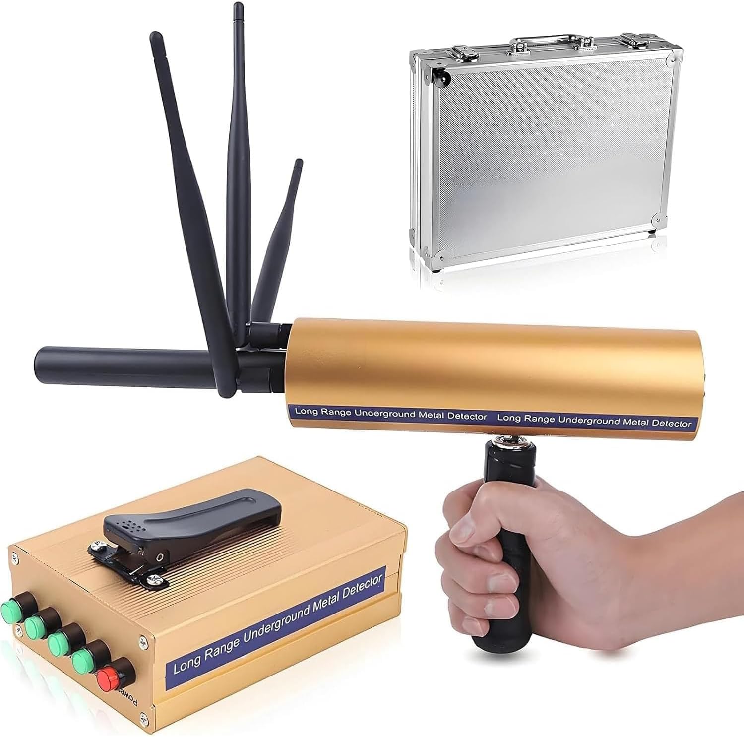 Underground Metal Detector with 800m Range and 12m Depth for Treasure Hunting and Archaeology