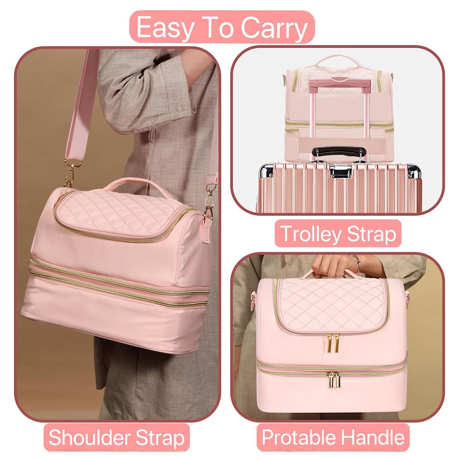 Borsa organizer compatta per strumenti per manicure, custodia da viaggio con manico per unghie, borsa per attrezzi artistici