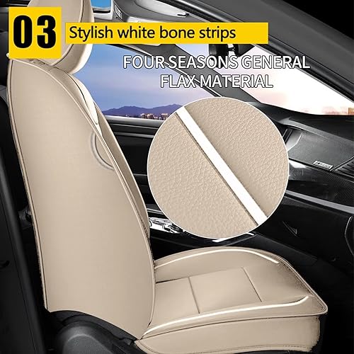 Miniatura 4 de YORKNEIC Fundas de asiento delantero para Volvo XC40 2019-2024, cojín protector de asiento de automóvil de piel sintética (2 juegos delanteros,