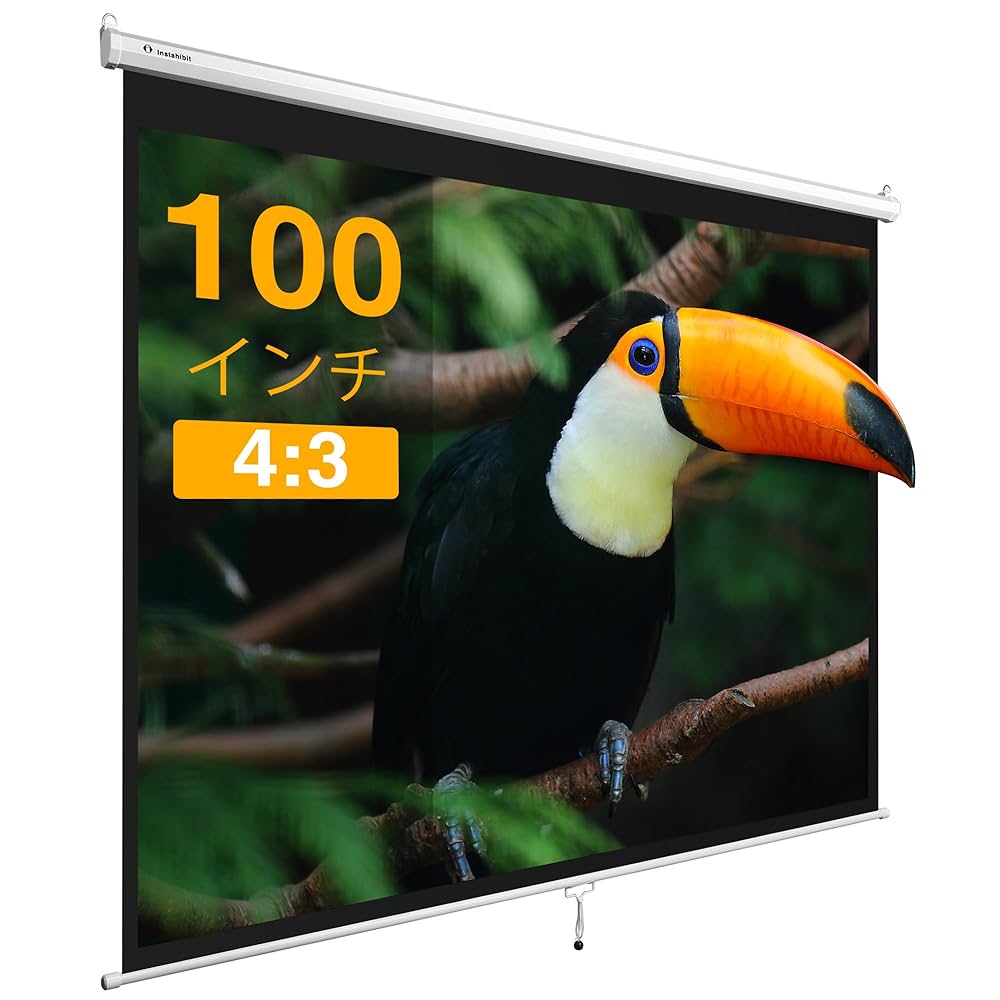 Amazon | InstaHibit プロジェクター スクリーン 100インチ 4:3