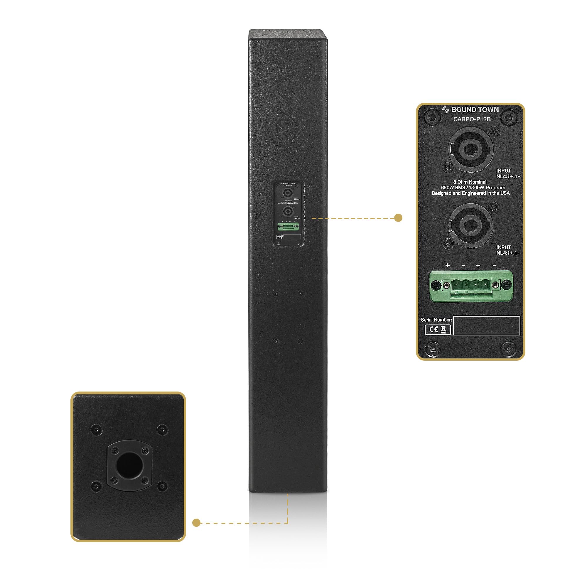 PARABIO AC TONE UP BASE 2本セット Amazon.com: Sound Town High-Power 1300W Passive Column Line Array
