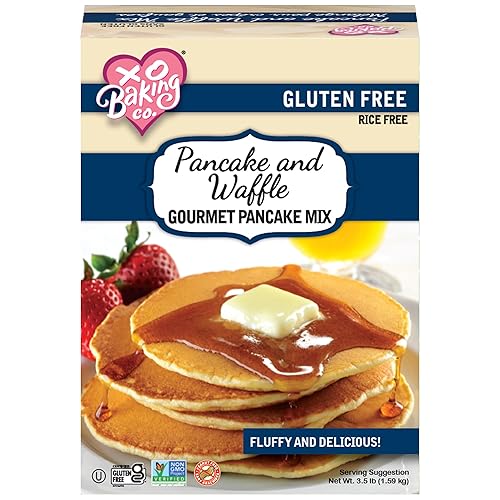 Miniatura 3 de XO Baking Co. Mezcla gourmet sin gluten para panqueques y waffles sin OMG, Kosher sin arroz, sin maní, sin soya sin lácteos sin conservantes sin