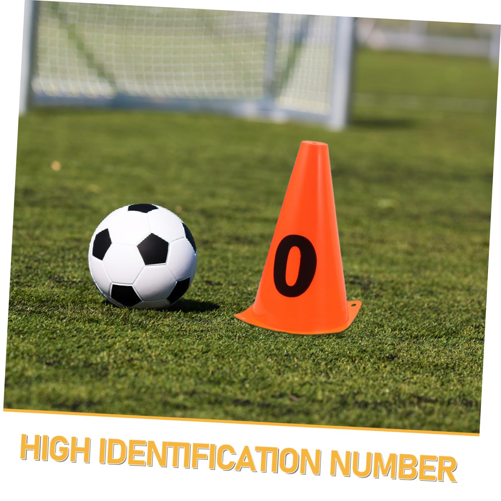 Hemobllo 10piezas Marcadores de Entrenamiento de Fútbol para Deportes Conos Numerados Equipo de Agilidad para Practicar Interiores y Exteriores