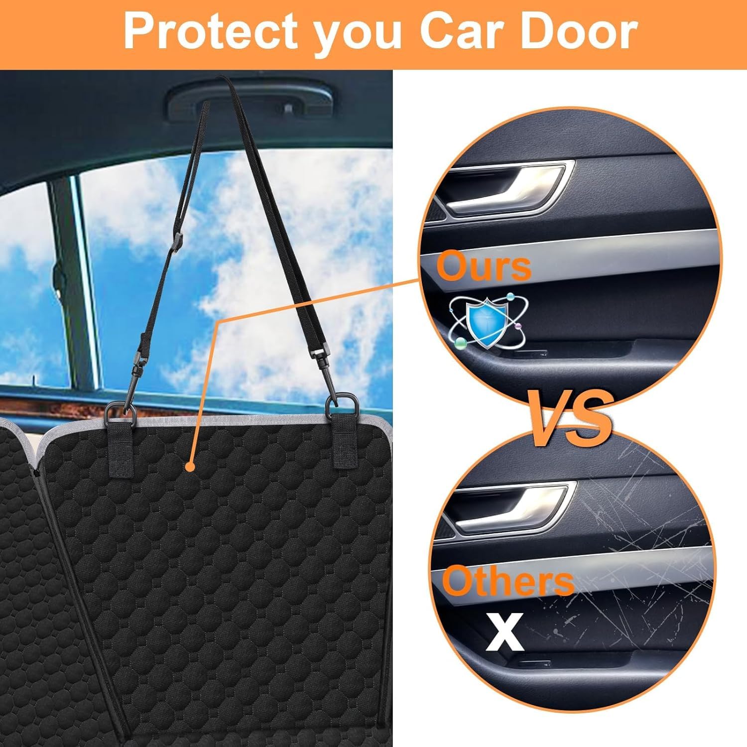 Coprisedile Auto per Audi SQ6 e-Tron 2024, Cane Impermeabile Protezione Sedile Posteriore Amaca per Cani AntiGraffio Telo Auto Animali Salvasedili