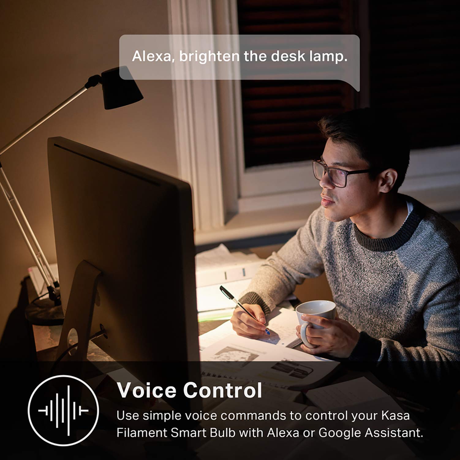 Kasa Smart Bulb by TP-Link, WiFi Filament Light Bulb, B22, 7W(60W equiv.), No Hub Required, Works with Alexa (Echo and Echo Dot) and Google Home, Dimmable Soft Warm White (KL50B) [Energy Class E]