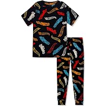Komar Kids Hot Wheels Boys Pajama Set - Soft 2 Piece Toddler Boys PJ Set- Short Sleeve Shirt & Shorts - Official License