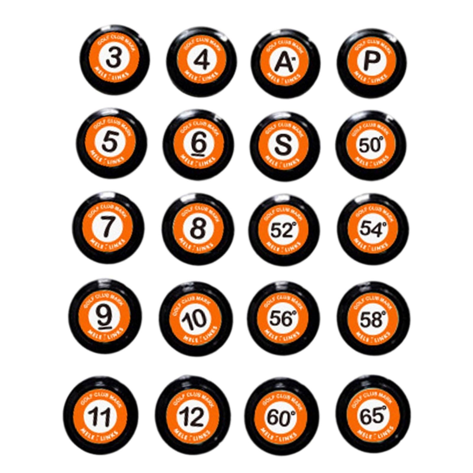 Golf Marker Tag Golf Schläger Kennzeichner Club Markierer Schaft chlusskappe mit Sicherem Plug Twist System aus zur Sofortigen Erkennung Und Schutz