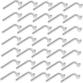 ULTECHNOVO 100pcs Pallet Rack Drop Pin Galvanized Tray Plastic Pallet Plastic Storage Cabinet J Clip Home Pallet Rack Pallet Racks Silver Iron Universal Nailing Machine Metal Storage Locker