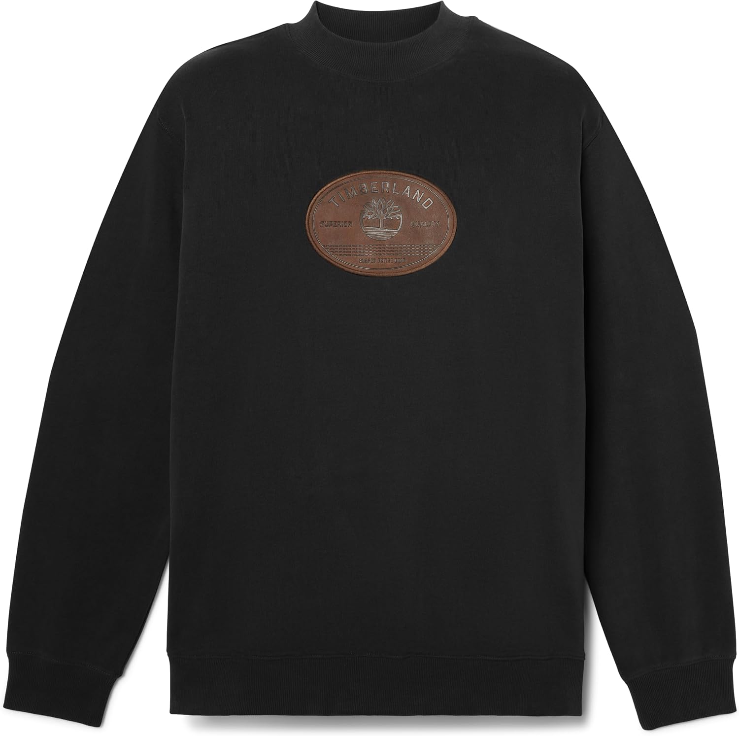 Timberland Men's Leather Badge Crewneck Sweatshirt