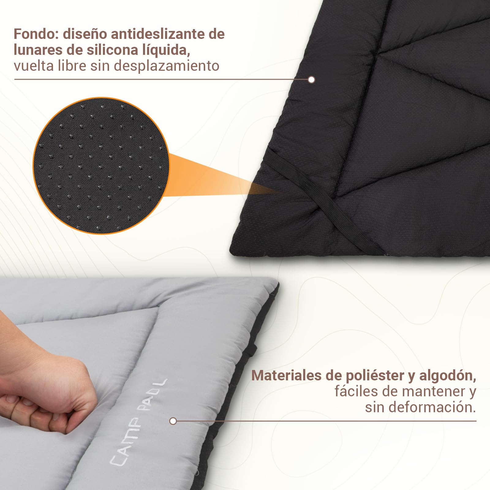 KingCamp - Cubrecolchón de algodón, súper Ligero y portátil, versátil, para Cama de Camping, Tumbona de jardín, Tumbona, también se Puede Utilizar como colchón de Dormir o Manta