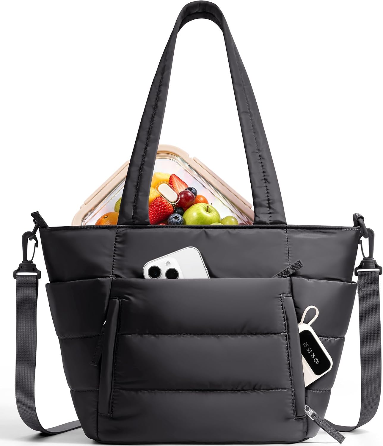 Bagstellar Lunch Box for Women Puffy Insulated Lunch Bag Tote Cooler Bag