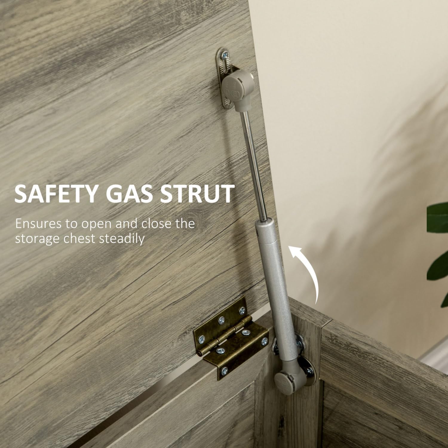 Farmhouse Chic 30" Storage Chest, Lift Top Box Organizer with Safety Hinge